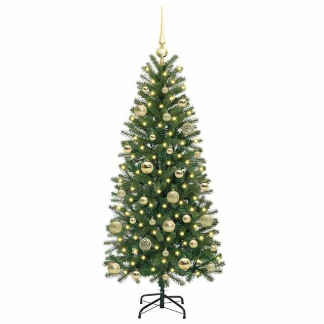 Berkfield Home Elegant Artificial Christmas Tree with 150 LEDs Green 150 cm PE a - image 1