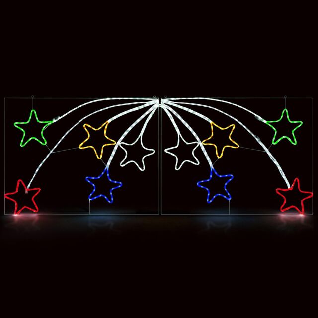 Christow Shooting Star Rope Light Outdoor Christmas Decoration Large LED Xmas Silhouette - image 1