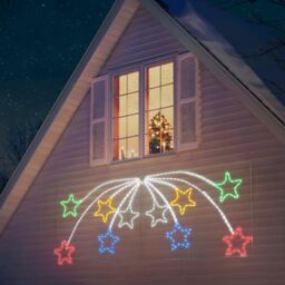 Christow Shooting Star Rope Light Outdoor Christmas Decoration Large LED Xmas Silhouette - thumbnail 3