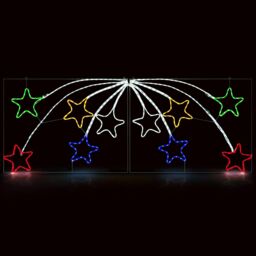 Christow Shooting Star Rope Light Outdoor Christmas Decoration Large LED Xmas Silhouette - thumbnail 1