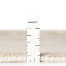 THE RUGS Vikosa Jane Viscose Soft Plain Rug Living Room in Cream - Size: 150 cm diameter - thumbnail 9