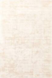 THE RUGS Vikosa Jane Viscose Soft Plain Rug Living Room in Cream - Size: 150 cm diameter