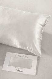 Silky Silks 100% Mulberry Silk Standard Pillowcase in White - Size: Standard Pillow Case - thumbnail 3