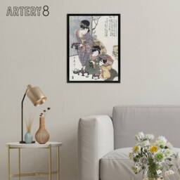 "Artery8 Hinamatsuri Festival Day Framed Canvas Wall Art Print Kitagawa - Size: W12"" x H16""" - thumbnail 3