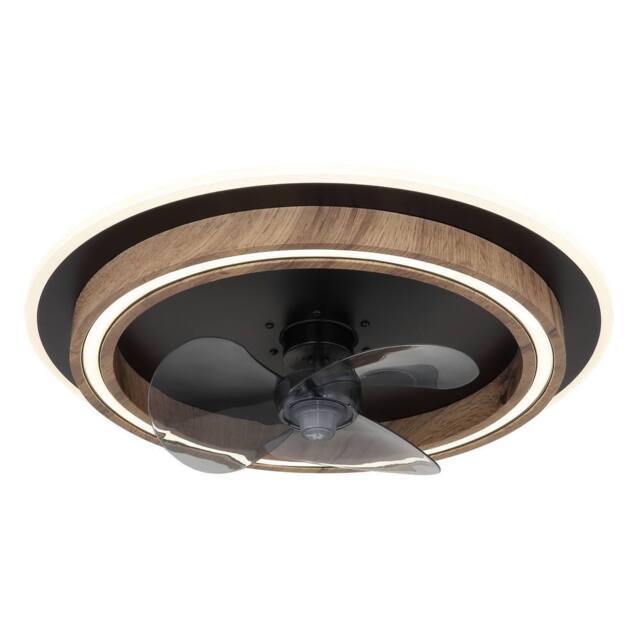 Netlighting Bozan Ceiling Fan Black 3 Blade LED Dimmable 2700-6500K Remote - image 1