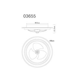 Netlighting Bozan Ceiling Fan Black 3 Blade LED Dimmable 2700-6500K Remote - thumbnail 6