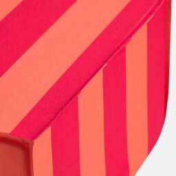 OHS Stripe Print Garden Pouffe Outdoor Stool Footrest Table Side Chair in Orange - thumbnail 5