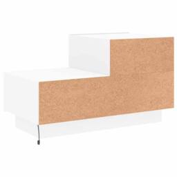 Berkfield Home Bedside Cabinet with LED Lights White 70x36x40.5 cm - thumbnail 9