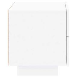 Berkfield Home Bedside Cabinet with LED Lights White 70x36x40.5 cm - thumbnail 8