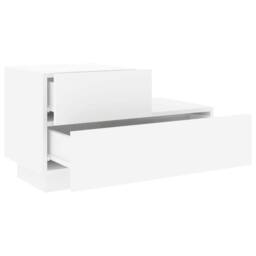 Berkfield Home Bedside Cabinet with LED Lights White 70x36x40.5 cm - thumbnail 6
