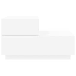 Berkfield Home Bedside Cabinet with LED Lights White 70x36x40.5 cm - thumbnail 7