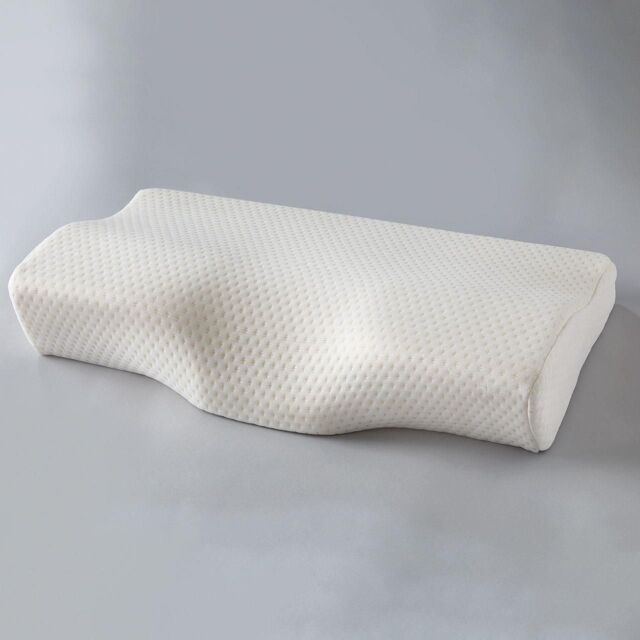 mysmartbuy Memory Foam Contour Wedge Support Pillow - Neck & Spinal Support Bed Cushion for Back or Side Sleepers - W75 x D68 x H10cm in White