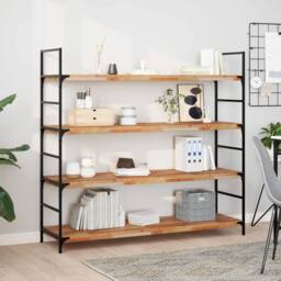 Berkfield Home Table Top 140x40x4 cm Rectangular Solid Wood Acacia in Brown - Size: 140 x 40 x 4 cm - thumbnail 3