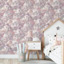 Arthouse Vanilla Skies Wallpaper in Dusty Pink - thumbnail 6