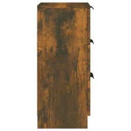 Berkfield Home Sideboard Smoked Oak 30x30x70 cm Engineered Wood in Brown - Size: 30 x 30 x 70 cm - thumbnail 8