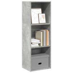 Berkfield Home Bookcase Concrete Grey 40x30x114 cm Engineered Wood - Size: 40 x 30 x 114 cm - thumbnail 2