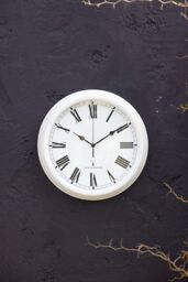 Primrose Outdoor Garden Clock Antique White Perfect Time Radio Controlled 38cm - thumbnail 4