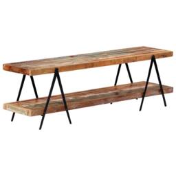 Berkfield Home TV Cabinet 160x40x50 cm Solid Reclaimed Wood in Brown - Size: 160 x 40 x 50 cm - thumbnail 6