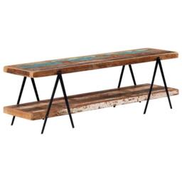 Berkfield Home TV Cabinet 160x40x50 cm Solid Reclaimed Wood in Brown - Size: 160 x 40 x 50 cm - thumbnail 7