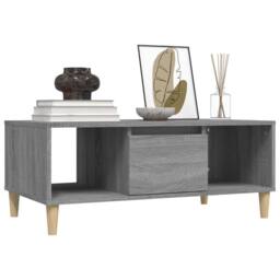 Berkfield Home Decorative Coffee Table Grey Sonoma 90x50x36, 5 cm Engineered Wood - thumbnail 4