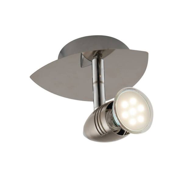 Netlighting SPOT LED Single Adjustable Spotlight Nickel 400lm 2700K 10x12.5cm in Grey - Size: 10x12.5 cm