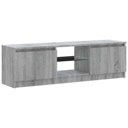 Berkfield Home TV Cabinet with LED Lights Grey Sonoma 120x30x35.5 cm - thumbnail 8