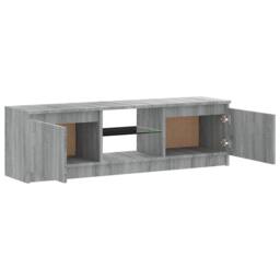 Berkfield Home TV Cabinet with LED Lights Grey Sonoma 120x30x35.5 cm - thumbnail 9