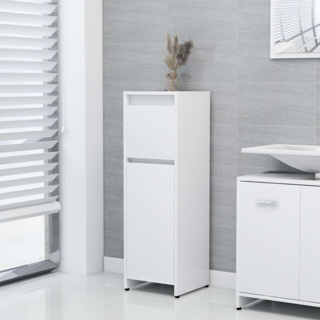 Berkfield Home Bathroom Cabinet White 30x30x95 cm Engineered Wood - Size: 30 x 30 x 95 cm - image 1