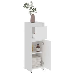 Berkfield Home Bathroom Cabinet White 30x30x95 cm Engineered Wood - Size: 30 x 30 x 95 cm - thumbnail 5