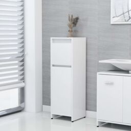 Berkfield Home Bathroom Cabinet White 30x30x95 cm Engineered Wood - Size: 30 x 30 x 95 cm - thumbnail 1