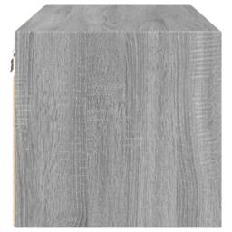 Berkfield Home Wall Cabinet with Glass Doors Grey Sonoma 102x37x35 cm - Size: 102 x 37 x 35 cm - thumbnail 7