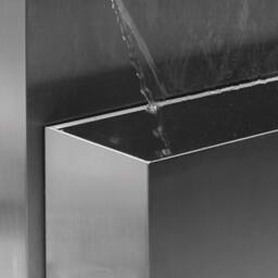 Primrose Stainless Steel Planter Water Feature with Lights Outdoor Garden 89cm in Silver - thumbnail 4