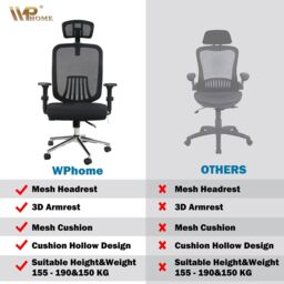 JFY Executive Reclining Office Chair with Breathable Mesh Design in Black - thumbnail 8