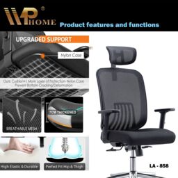 JFY Executive Reclining Office Chair with Breathable Mesh Design in Black - thumbnail 7