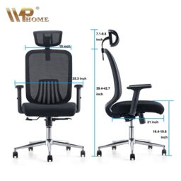 JFY Executive Reclining Office Chair with Breathable Mesh Design in Black - thumbnail 3