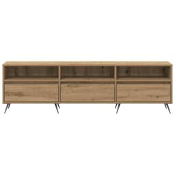 Berkfield Home TV Cabinet Artisan Oak 150x30x44, 5 cm Engineered Wood in Brown - thumbnail 6