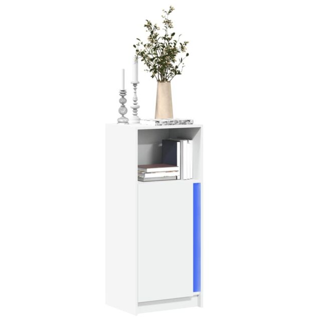 Berkfield Home Sideboard with LED White 42.5x34x100 cm Engineered Wood - image 1
