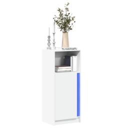 Berkfield Home Sideboard with LED White 42.5x34x100 cm Engineered Wood - thumbnail 1