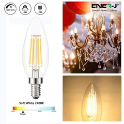 ENER-J Women's LED Candle Light Bulbs 4W E14 Base, Warm White 2700K (Pack of 10pcs) in Camel - Size: 25 cm diameter x 19 cm high - thumbnail 3