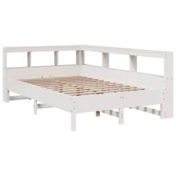 Berkfield Home Bookcase Bed without Mattress White 120x190 cm Solid Wood Pine - thumbnail 4