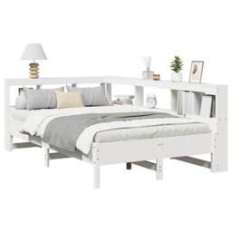 Berkfield Home Bookcase Bed without Mattress White 120x190 cm Solid Wood Pine - thumbnail 3