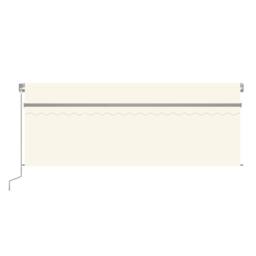 Berkfield Home Manual Retractable Awning with Blind&LED 4x3m Cream - thumbnail 1