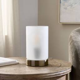 Pagazzi Kingsholm Antique Brass Touch Table Lamp in Gold - thumbnail 2