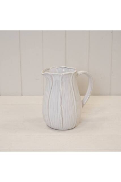 KDMD Natural Ceramic Jug with Petal Shape design Large - image 1