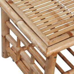 Berkfield Home Coffee Table Bamboo 90x50x45 cm in Brown - Size: 90 x 50 x 45 cm - thumbnail 3