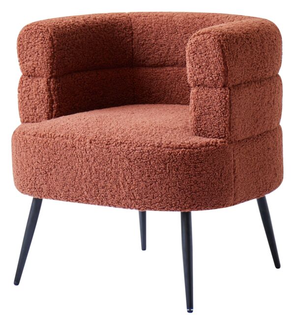 Nordlys Scandinavian Design Metal Leg Lounge Chair in Red - image 1
