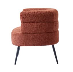 Nordlys Scandinavian Design Metal Leg Lounge Chair in Red - thumbnail 8