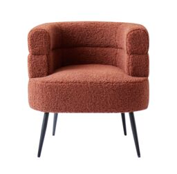 Nordlys Scandinavian Design Metal Leg Lounge Chair in Red - thumbnail 7