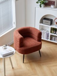 Nordlys Scandinavian Design Metal Leg Lounge Chair in Red - thumbnail 9