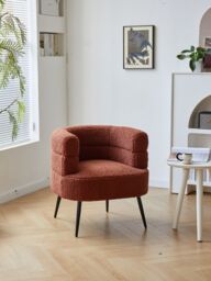 Nordlys Scandinavian Design Metal Leg Lounge Chair in Red - thumbnail 6